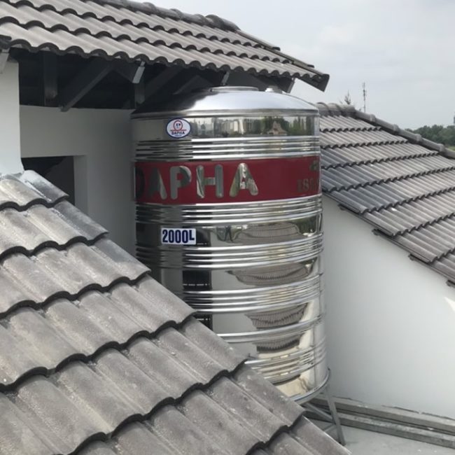 Bồn nước inox Dapha 2000L đứng