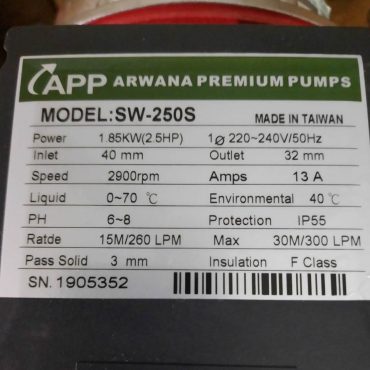 MAY BƠM 2.5HP APP SW-250S