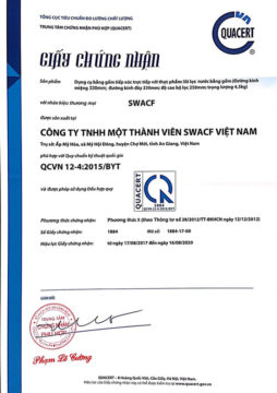 chứng nhận Bình gốm SWACF