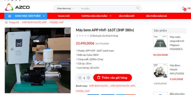 MÁY BƠM BIẾN TẦN 3HP 380V APP HVF-86T