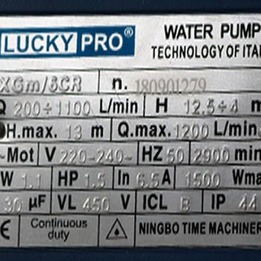 TSKT MÁY BƠM NƯỚC LUCKY PRO XGm/6CR