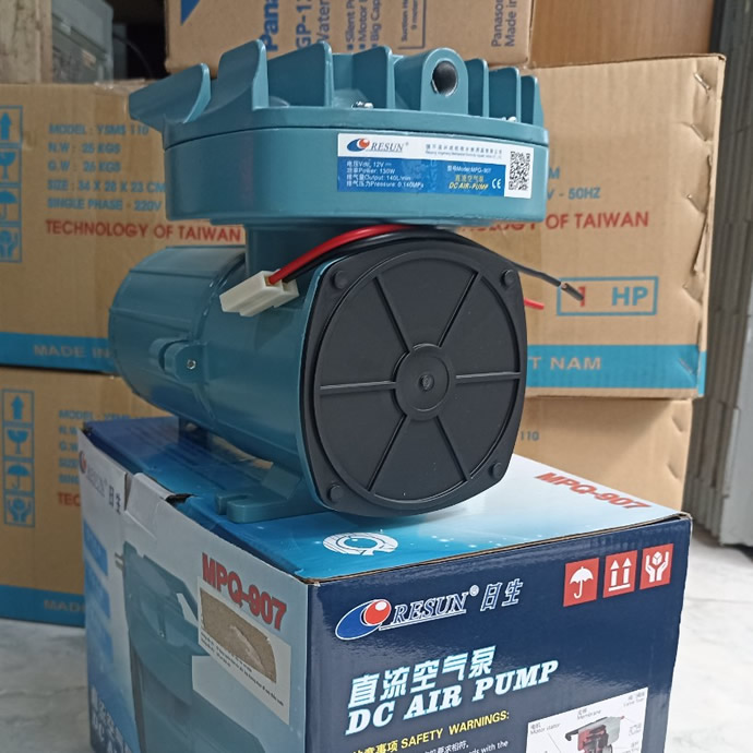 Máy thổi oxy 12v 130w Resun điện bình ắc quy